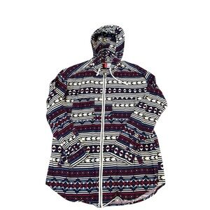 H&M Divided Red and Blue Patterned Jacket